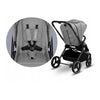 Carucior 2 in 1, Lionelo, Mika, Cadru din aluminiu, Cu landou intarit si salteluta moale, Reversibil, Maner ajustabil, Plasa de tantari, Husa de ploaie, de picioare, 22 kg, Conform cu standardele europene de securitate EN1888-1 EN1888-2, EN1466, Gri - gogobaby.ro