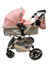 Carucior 2 in 1 L-sun Latina , usor de manevrat, cu inchidere tip carte,culoare ROZ, GGBT1R