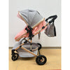Carucior 2 in 1 L-sun Iris transformabil, 0-36 luni, cu suspensii pe cadru si roti cauciuc, culoare ROZ GGBT7C2 - gogobaby.ro