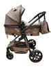 Carucior 2 in 1 L-sun Lotus, cu pliere compacta, GGBT8C2, BEJ