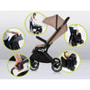 Carucior sport, Lionelo, Cloe, Cu accesorii, Cadru din aluminiu, Pana la 22 kg, Usor, Pliere compacta pentru avion, cu o singura mana, Ideal pentru toate tipurile de suprafete, 6 luni+, Bej - gogobaby.ro