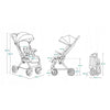 Carucior sport, Lionelo, Cloe, Cu accesorii, Cadru din aluminiu, Pana la 22 kg, Usor, Pliere compacta pentru avion, cu o singura mana, Ideal pentru toate tipurile de suprafete, 6 luni+, Gri - gogobaby.ro
