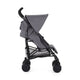 Carucior sport, Petite&Mars, Musca, Cu spatar reglabil, Capotina XXL, Usor, 7.9 kg, 6 luni+, Conform cu standardul european de securitate EN 1888:2018, Gri