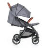 Carucior sport, Petite&Mars, Cross, Autopliabil, 6 luni+, Bara detasabila, Pliabil cu o mana, SPF 40, Sustine pana la 22 kg, Conform cu standardul EN 1888-2:2018, Gri
