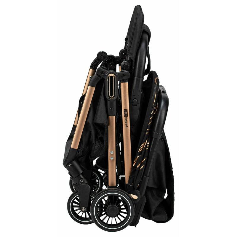Carucior sport, FreeON, Unique, Pliabil automat, Spatar reglabil, Suport pentru sticla, 6.6 Kg, Conform cu standardul european de securitate EN 1888-2:2018, Gold Rose - gogobaby.ro