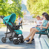 Carucior sport, Lionelo, Emma Plus, Cu tavita, 2 Suporturi pentru pahar, Geanta accesorii, Conform cu standardul european de securitate EN1888-1, Vivid Turquoise