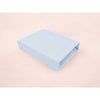 Cearceaf cu elastic, Qmini, Pentru patut leagan sau patut co-sleeper, Dimensiune 90x40 cm, Din bumbac jersey, Material certificat Oeko Tex Standard 100, Blue