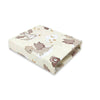 Cearceaf cu elastic, Qmini, Pentru patut 140X70 cm, Din bumbac certificat Oeko Tex Standard 100, Dragons Beige - gogobaby.ro