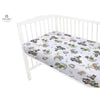 Cearceaf cu elastic, MimiNu, Pentru patut 140X70 cm, Din bumbac certificat Oeko Tex Standard 100, Design, Pirates Blue