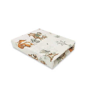 Cearceaf cu elastic, MimiNu, Pentru patut 140X70 cm, Din bumbac certificat Oeko Tex Standard 100, Design, Time for fun - gogobaby.ro