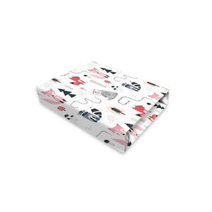Cearceaf cu elastic, MimiNu, Pentru patut 140X70 cm, Din bumbac certificat Oeko Tex Standard 100, Fox - gogobaby.ro