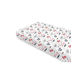Cearceaf cu elastic, MimiNu, Pentru pat 160x80 cm, Din bumbac certificat Oeko Tex Standard 100, Fox - gogobaby.ro