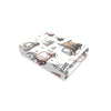 Cearceaf cu elastic, MimiNu, Pentru patut 140X70 cm, Din bumbac certificat Oeko Tex Standard 100, Design, Cars Grey - gogobaby.ro