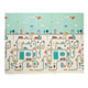 Covoras de joaca, Petite&Mars, Reversibil, Include geanta pentru transport, Pliabil si impermeabil, Non-toxic, 197 x 147 x 1 cm, Oras, 0 luni+, Multicolor