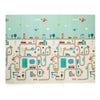 Covoras de joaca, Petite&Mars, Reversibil, Include geanta pentru transport, Pliabil si impermeabil, Non-toxic, 197 x 147 x 1 cm, Oras, 0 luni+, Multicolor