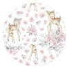 Cosulet bebelus, MimiNu, Pentru dormit, Cu doua fete, Baby Nest 105x66 cm, Husa 100% bumbac si catifea moale, Materiale certificate Oeko Tex Standard 100, Cu salteluta, Detasabila, Velvet Sweet Deer Pink