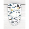 Cosulet bebelus, MimiNu, Pentru dormit, Baby Cocoon 75x55 cm, Husa 100% bumbac, Din bumbac certificat Oeko Tex Standard 100, Childrens Journey Grey