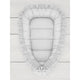 Cosulet bebelus, MimiNu, Pentru dormit, Baby Nest 55 x 75 cm, Cu Volanase, Husa 100% bumbac, Din bumbac certificat Oeko Tex Standard 100, Colectia Royal, Grey