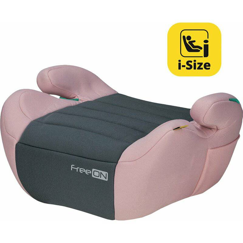 Inaltator auto, FreeON, Comfy, Pentru copii, I-size, 125-150 cm, Orientare in sensul directiei de mers, Conform cu standardul european de securitate ECE R129, Prink/Grey - gogobaby.ro