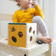 Cub de activitati, Petite&Mars, Gravity Wood of Mars, Cu 12 piese, 12 luni+, Multicolor