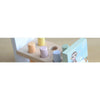 Banc de lucru, Joueco, Familia Wildies, 10 piese, Cu ciocanel, Din lemn certificat FSC, 26x12 cm, 12 luni+, Multicolor
