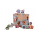 Joc de sortare, Joueco, The Wildies Family, Din lemn certificat FSC, 11 piese, Dezvolta coordonarea mana-ochi, 12 luni+, Multicolor