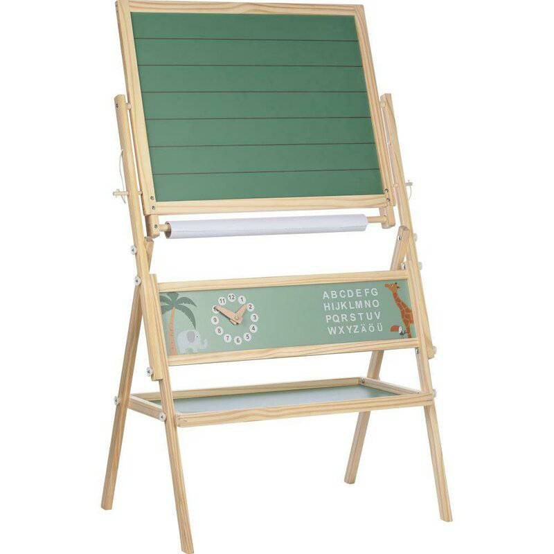 Tablita magnetica, Free2Play, 2 in 1, Cu litere si cifre magnetice, Din lemn, Conform cu standardul european de securitate EN71/123, 3 ani+, Multicolor - gogobaby.ro