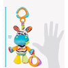 Jucarie, Playgro, Pentru carucior, scoica auto si patut, Cu jucarie de dentitie, Zoe Zebra Munchimal, 32 cm