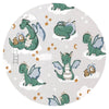 Lenjerie patut junior cu 2 piese, Qmini, Din bumbac certificat Oeko Tex Standard 100, 140 x 200 cm, Dragons Gray