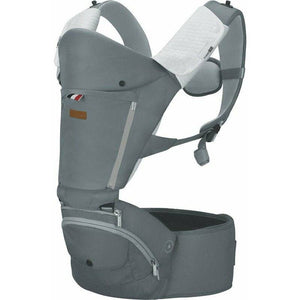 Marsupiu bebe, FreeON, Easy Mode, Cu scaunel 6 in 1, De la 3.5 kg pana la 15 kg, Conform cu standardul european de securitate EN13209:2016, Grey - gogobaby.ro