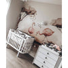 Comoda de infasat bebe, 89x86x50 cm, Cu patru sertare, Cu blat de infasat detasabil, Din lemn, Gri, YappyKids, YappyEtude
