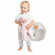 Fotoliu din burete, New Baby, Fox, Pentru copii, Din tesatura minky, 9 luni - 5 ani, Cu Husa detasabila, Gray