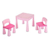 Set masuta si doua scaune, New Baby, Pentru copii, Pink, Cu parte detasabila si reversibila, Partea reversibila pentru Lego Duplo - gogobaby.ro