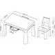 Set masuta si doua scaune, FreeON, Neo, Pentru copii, Cu doua sertare, Cu masa reglabila la doua inaltimi, Conform cu standardele europene de securitate EN71-1;2018, EN71-2:2020, EN71-3:2021, Gri