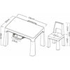 Set masuta si doua scaune, FreeON, Neo, Pentru copii, Cu doua sertare, Cu masa reglabila la doua inaltimi, Conform cu standardele europene de securitate EN71-1;2018, EN71-2:2020, EN71-3:2021, Gri - gogobaby.ro