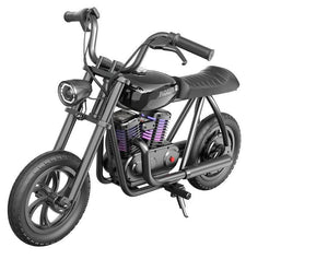 Motocicleta electrica pentru copii tip Chopper HYPER GOGO PIONEER 12 Plus , NEGRU - gogobaby.ro