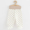 Pantalonasi, New Baby, Cu botosei, Marime 62, Din bumbac 100%, Classic II Beige Stars