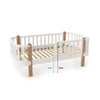 Patut din lemn junior, 160x80 cm, Cu bariera de protectie, Din lemn de fag, Alb, YappyKids, YappyEtude - gogobaby.ro
