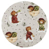 Paturica pufoasa, MimiNu, Cu doua fete, Dimensiune 75x100 cm, Din tesatura Minky si bumbac, Materiale certificate Oeko Tex Standard 100, Teddy Bear On Moon