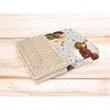 Paturica pufoasa, MimiNu, Cu doua fete, Dimensiune 75x100 cm, Din tesatura Minky si bumbac, Materiale certificate Oeko Tex Standard 100, Teddy Bear On Moon