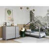 Patut tip casuta din lemn junior, 160x80 cm, Din lemn certificat FSC, Transformabil in casuta de joaca, Cu bariera de protectie, In stil scandinav, Gri, YappyKids, YappyHytte Bed - gogobaby.ro