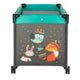 Patut pliant, Petite&Mars, Cu un nivel, Cu intrare laterala cu fermoar, 2 roti, 120x60 cm, Conform cu standardele europene de securitate EN 716-1:207+AC:2019, EN 716-2:2017, EN 71-3:2019, Vulpita Turquoise