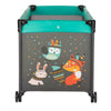 Patut pliant, Petite&Mars, Cu un nivel, Cu intrare laterala cu fermoar, 2 roti, 120x60 cm, Conform cu standardele europene de securitate EN 716-1:207+AC:2019, EN 716-2:2017, EN 71-3:2019, Vulpita Turquoise