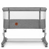 Patut co-sleeper, Lionelo, Aurora, 3 in 1, Cu leganare si setare unghiulara, Include saltea cu densitate T25 si geanta transport, Reglabil in 5 pozitii pe inaltime, Pana la 9 kg, 0 luni+, 85x60x66 cm, Conform cu EN 1130:2019+AC:2020, EN 16890:2, Gri - gogobaby.ro