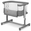 Patut co-sleeper, Lionelo, Aurora, 3 in 1, Cu leganare si setare unghiulara, Include saltea cu densitate T25 si geanta transport, Reglabil in 5 pozitii pe inaltime, Pana la 9 kg, 0 luni+, 85x60x66 cm, Conform cu EN 1130:2019+AC:2020, EN 16890:2, Gri - gogobaby.ro