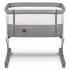 Patut co-sleeper, Lionelo, Aurora, 3 in 1, Cu leganare si setare unghiulara, Include saltea cu densitate T25 si geanta transport, Reglabil in 5 pozitii pe inaltime, Pana la 9 kg, 0 luni+, 85x60x66 cm, Conform cu EN 1130:2019+AC:2020, EN 16890:2, Gri - gogobaby.ro