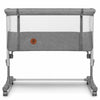 Patut co-sleeper, Lionelo, Aurora, 3 in 1, Cu leganare si setare unghiulara, Include saltea cu densitate T25 si geanta transport, Reglabil in 5 pozitii pe inaltime, Pana la 9 kg, 0 luni+, 85x60x66 cm, Conform cu EN 1130:2019+AC:2020, EN 16890:2, Gri - gogobaby.ro