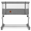 Patut co-sleeper, Lionelo, Aurora, 3 in 1, Cu leganare si setare unghiulara, Include saltea cu densitate T25 si geanta transport, Reglabil in 5 pozitii pe inaltime, Pana la 9 kg, 0 luni+, 85x60x66 cm, Conform cu EN 1130:2019+AC:2020, EN 16890:2, Gri - gogobaby.ro