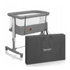 Patut co-sleeper, Lionelo, Aurora, 3 in 1, Cu leganare si setare unghiulara, Include saltea cu densitate T25 si geanta transport, Reglabil in 5 pozitii pe inaltime, Pana la 9 kg, 0 luni+, 85x60x66 cm, Conform cu EN 1130:2019+AC:2020, EN 16890:2, Gri - gogobaby.ro