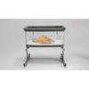 Patut co-sleeper, Lionelo, Aurora, 3 in 1, Cu leganare si setare unghiulara, Include saltea cu densitate T25 si geanta transport, Reglabil in 5 pozitii pe inaltime, Pana la 9 kg, 0 luni+, 85x60x66 cm, Conform cu EN 1130:2019+AC:2020, EN 16890:2, Gri - gogobaby.ro